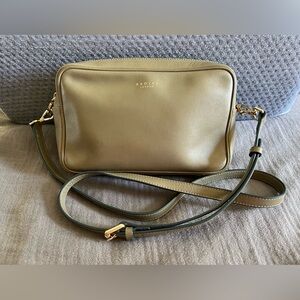 Light olive green Radley London leather crossbody bag very clean near new